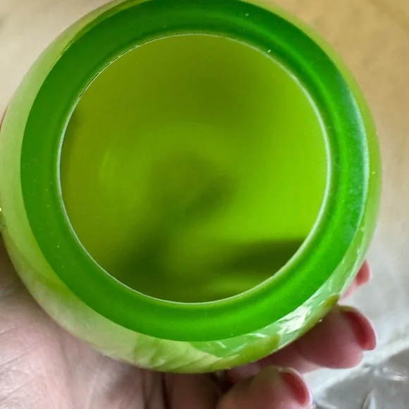 Mid Century Vintage Green Decorative Glass Vase - Picture 6 of 8